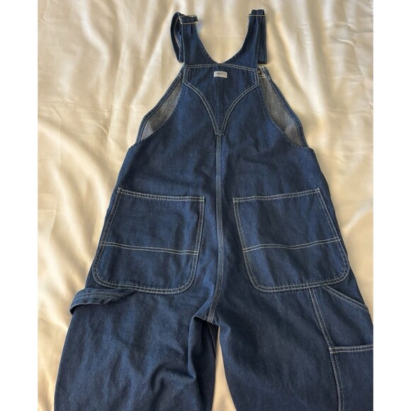 LIBERTY Stonewashed Bib Overalls Jeans 34x32 Denim Carpenter Farm Utility Work - Picture 8 of 16